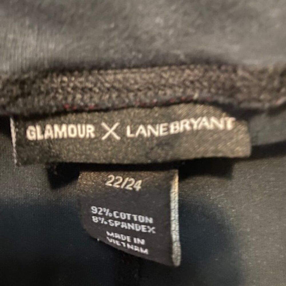 Glamour X Lane Bryant Black/Red & White stripping leggings, size 22/24 - Picture 4 of 4